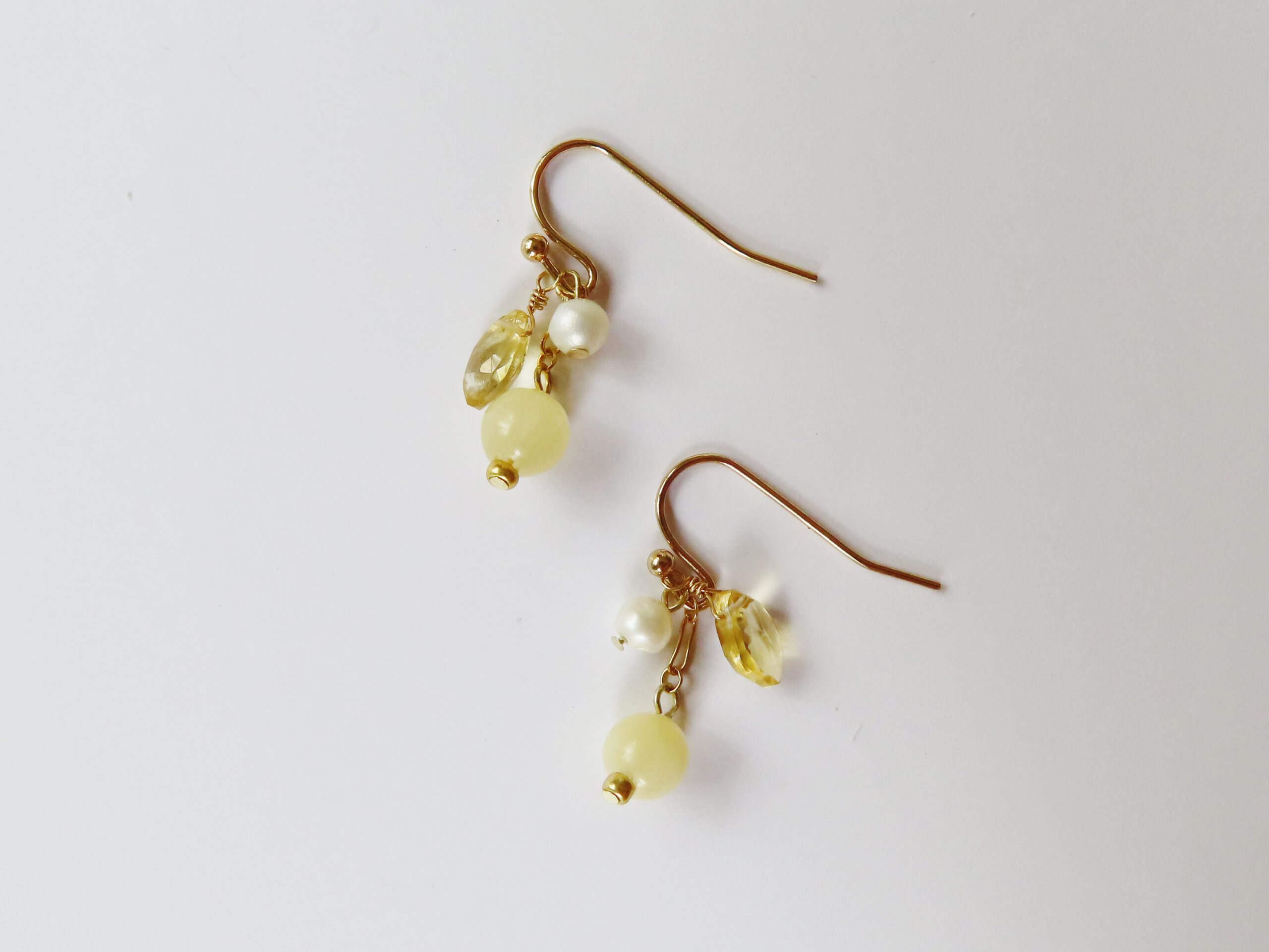 honey stone, yellow citrine earrings