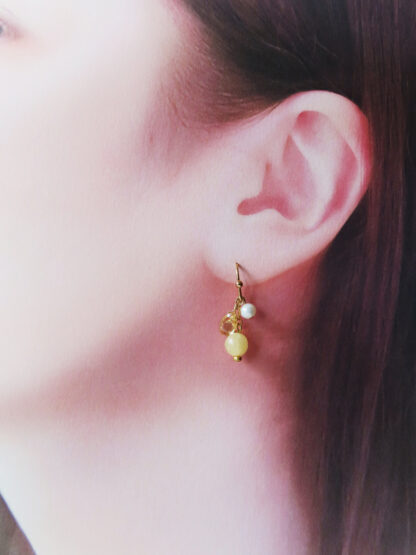 Honey stone and citrine earrings